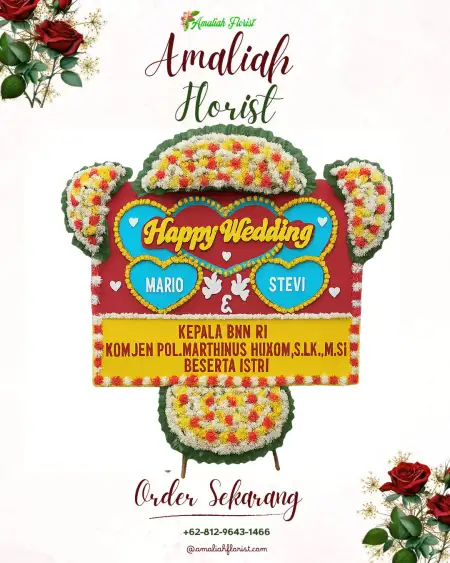Papan Bunga Pernikahan Robayan